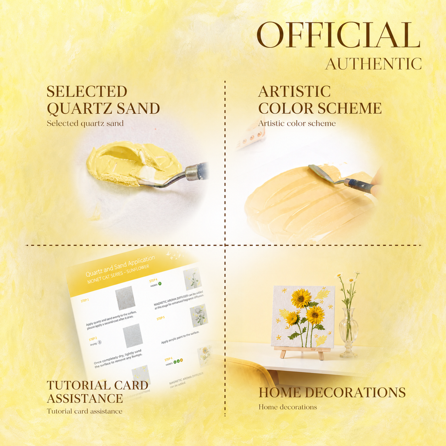 Quartz and Sand on table -Sunflower - English product image 93