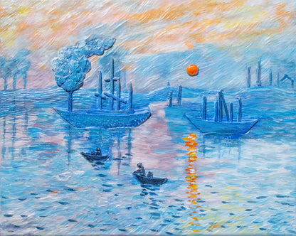 Relife Sunrise 3D relief painting kit size comparison image