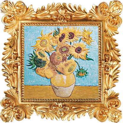 Relife Sunflower 3D relief painting kit product render with sculpted petals