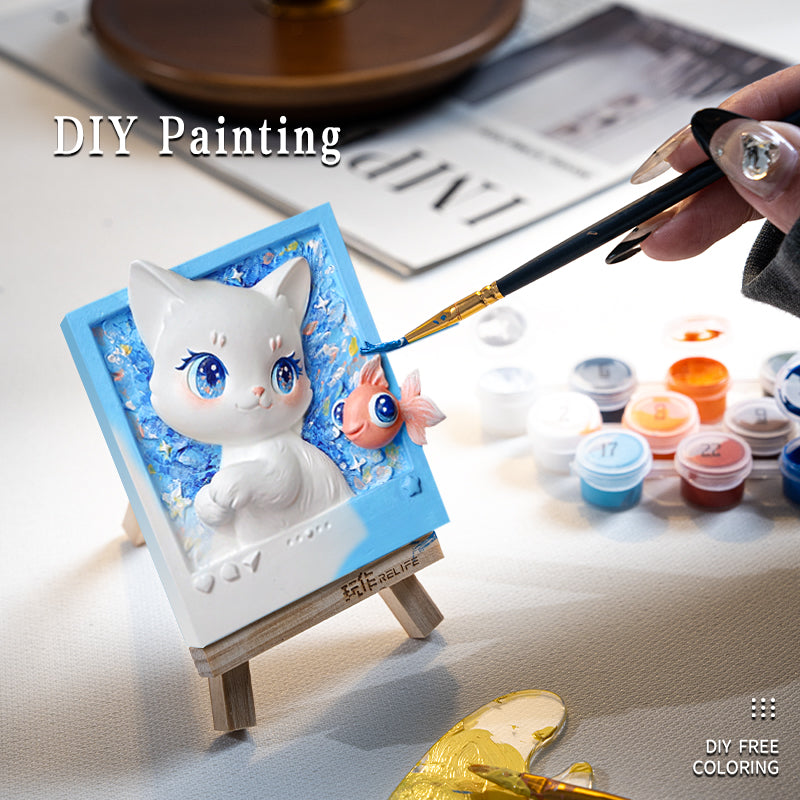 Relife DIY 3D Resin Magnet Painting Kit -- Slack Cat