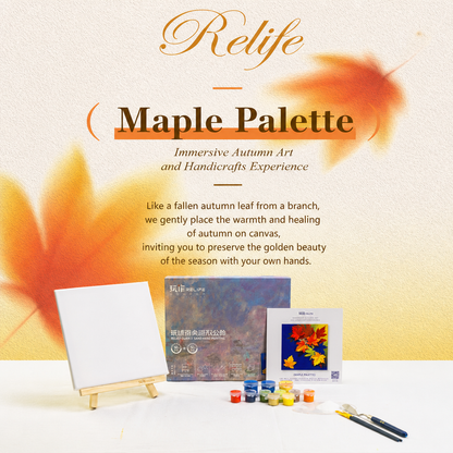 Maple Palette quartz sand painting kit with warm autumn color texture