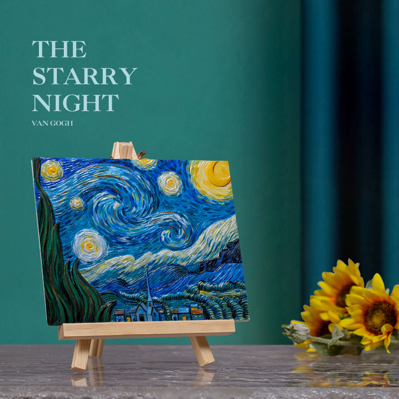 Relife The Starry Night 3D relief painting kit finished artwork