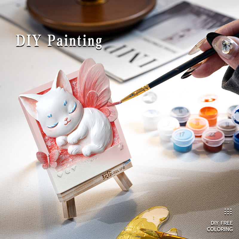 Relife DIY 3D Resin Magnet Painting Kit -- Lazy Cat