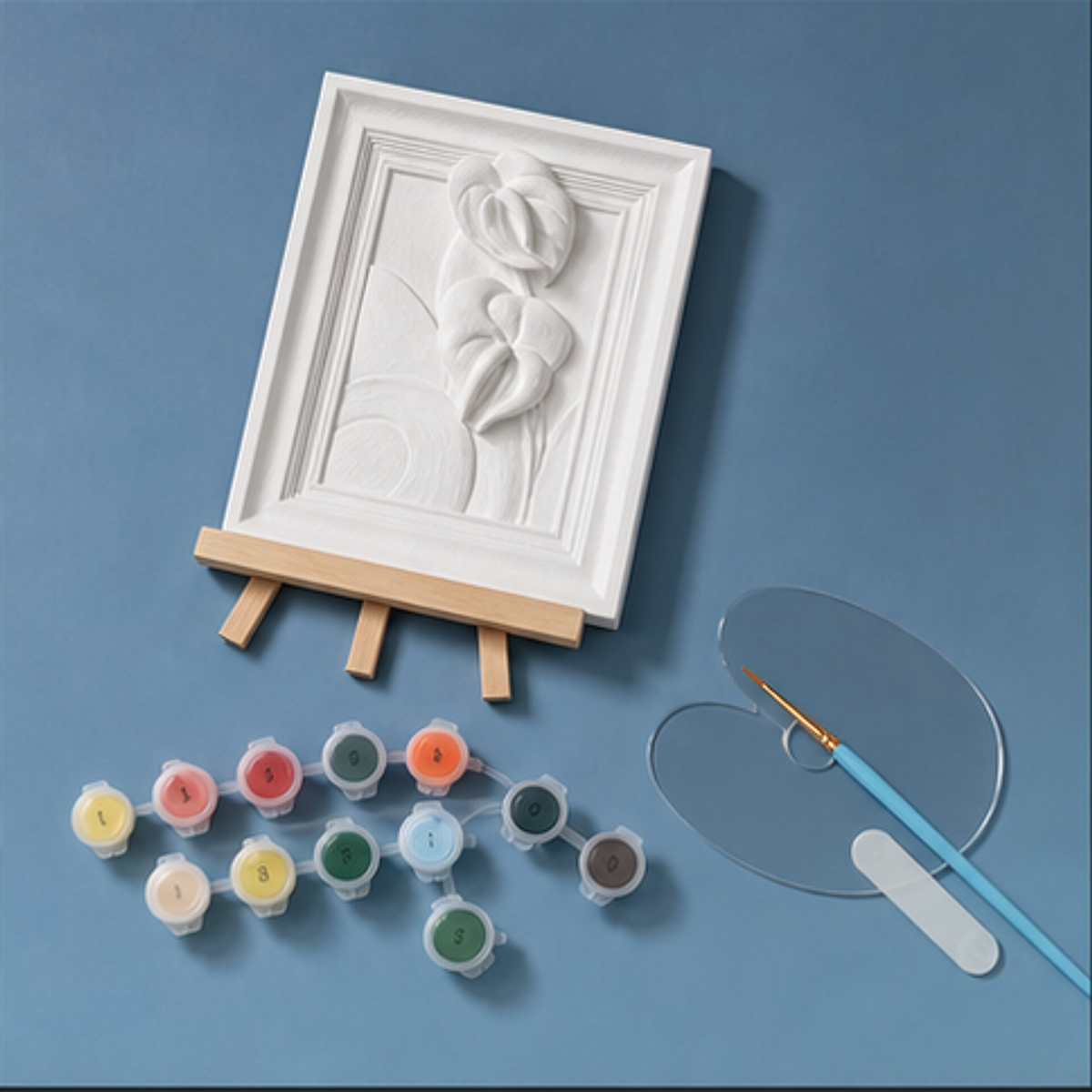 Mini Relief Painting Kit-Anthurium DIY kit contents
