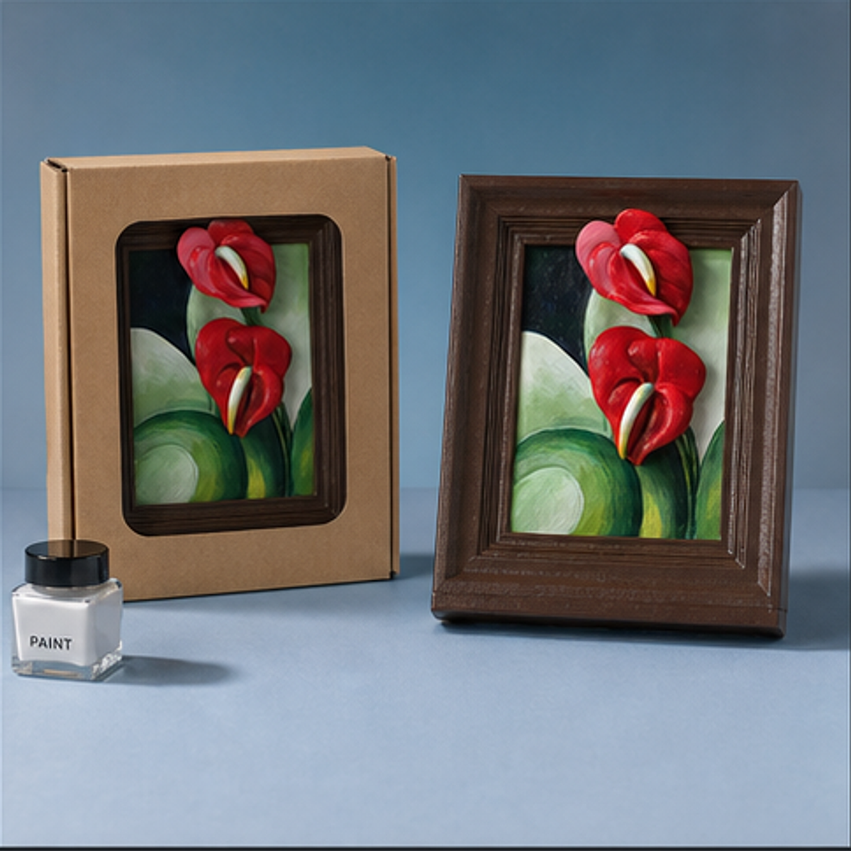 Mini Relief Painting Kit-Anthurium gift presentation