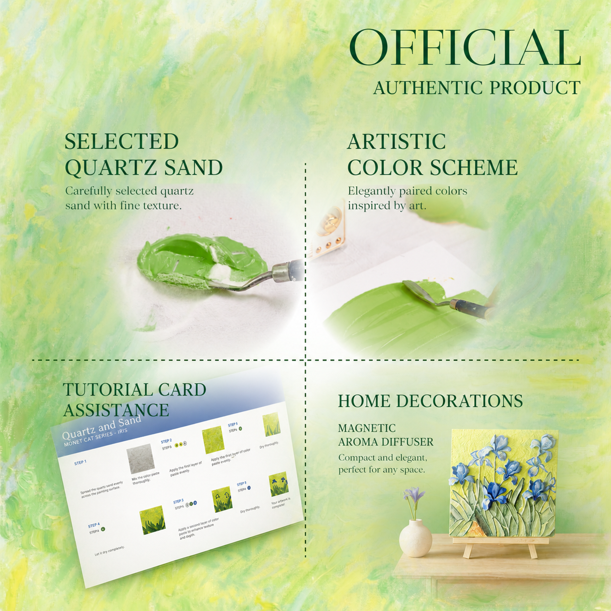 Iris quartz sand painting kit gift presentation