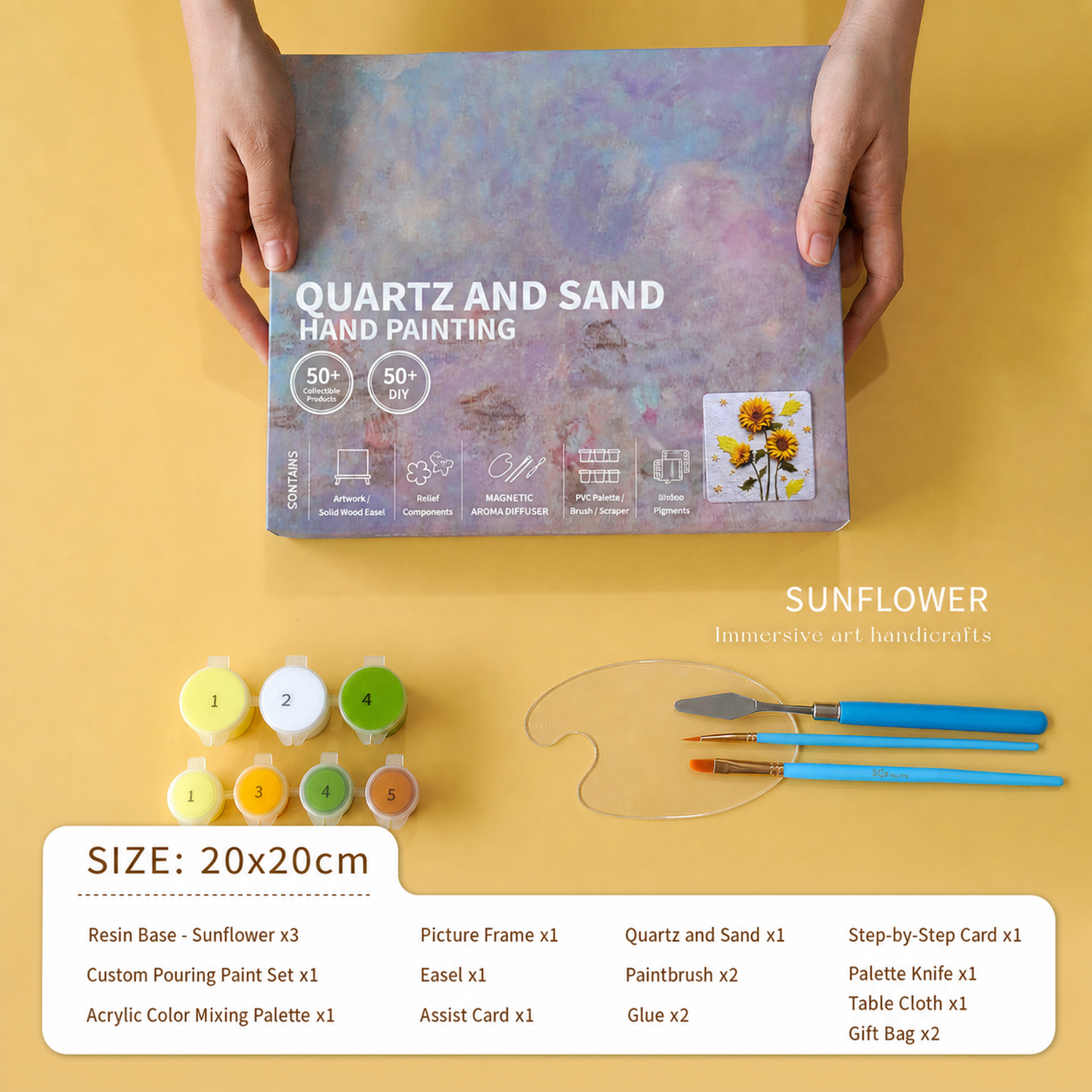 Quartz and Sand on table -Sunflower - English product image 91