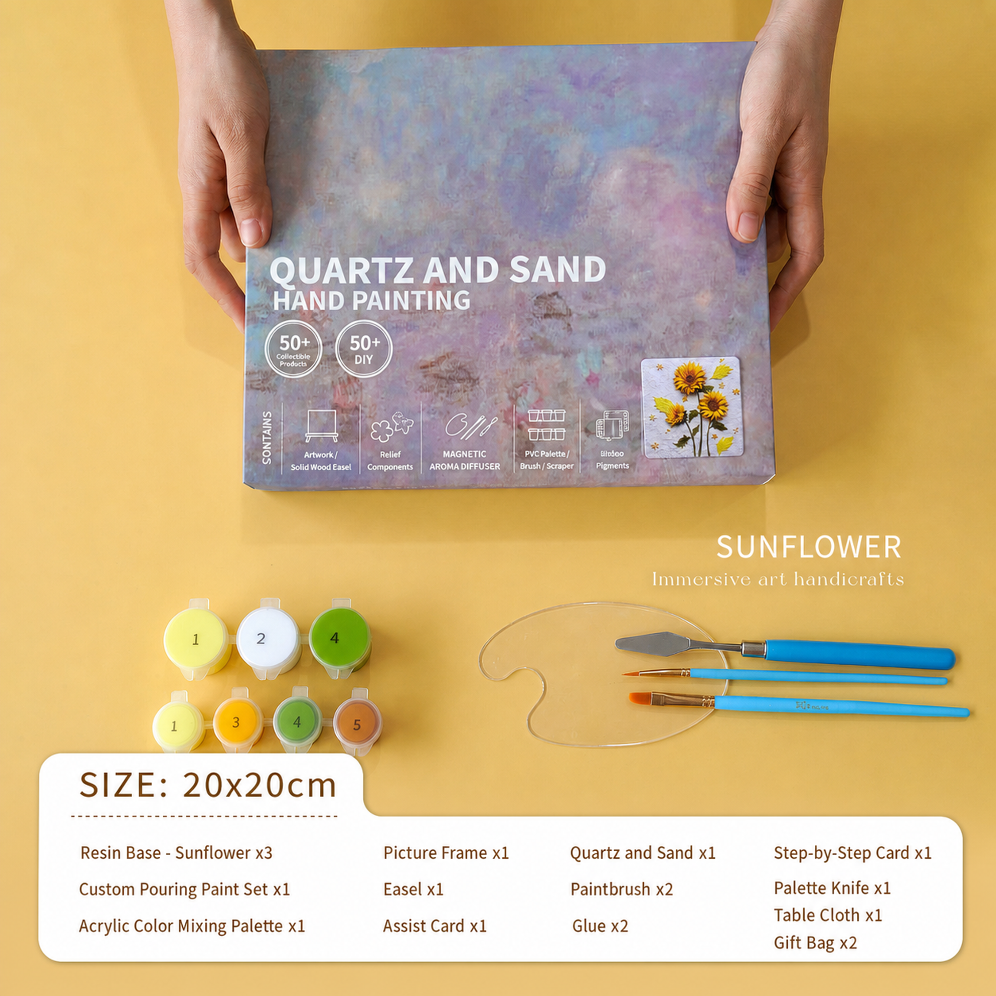 Quartz and Sand on table -Sunflower - English product image 91