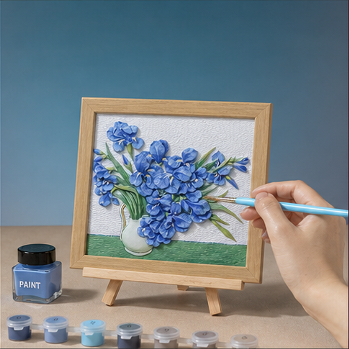 Relife 3D Painting Kit-Irises hand painting process