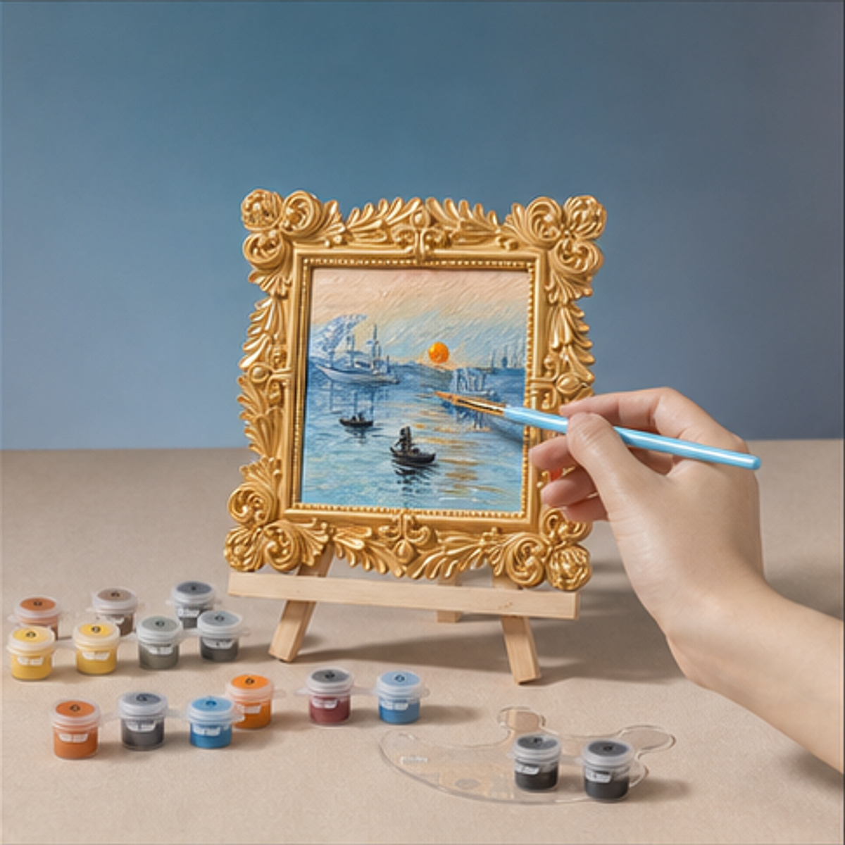 Relife 3D Painting Kit-Sunrise hand painting process