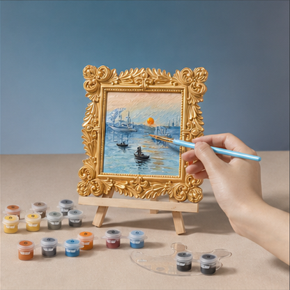 Relife 3D Painting Kit-Sunrise hand painting process