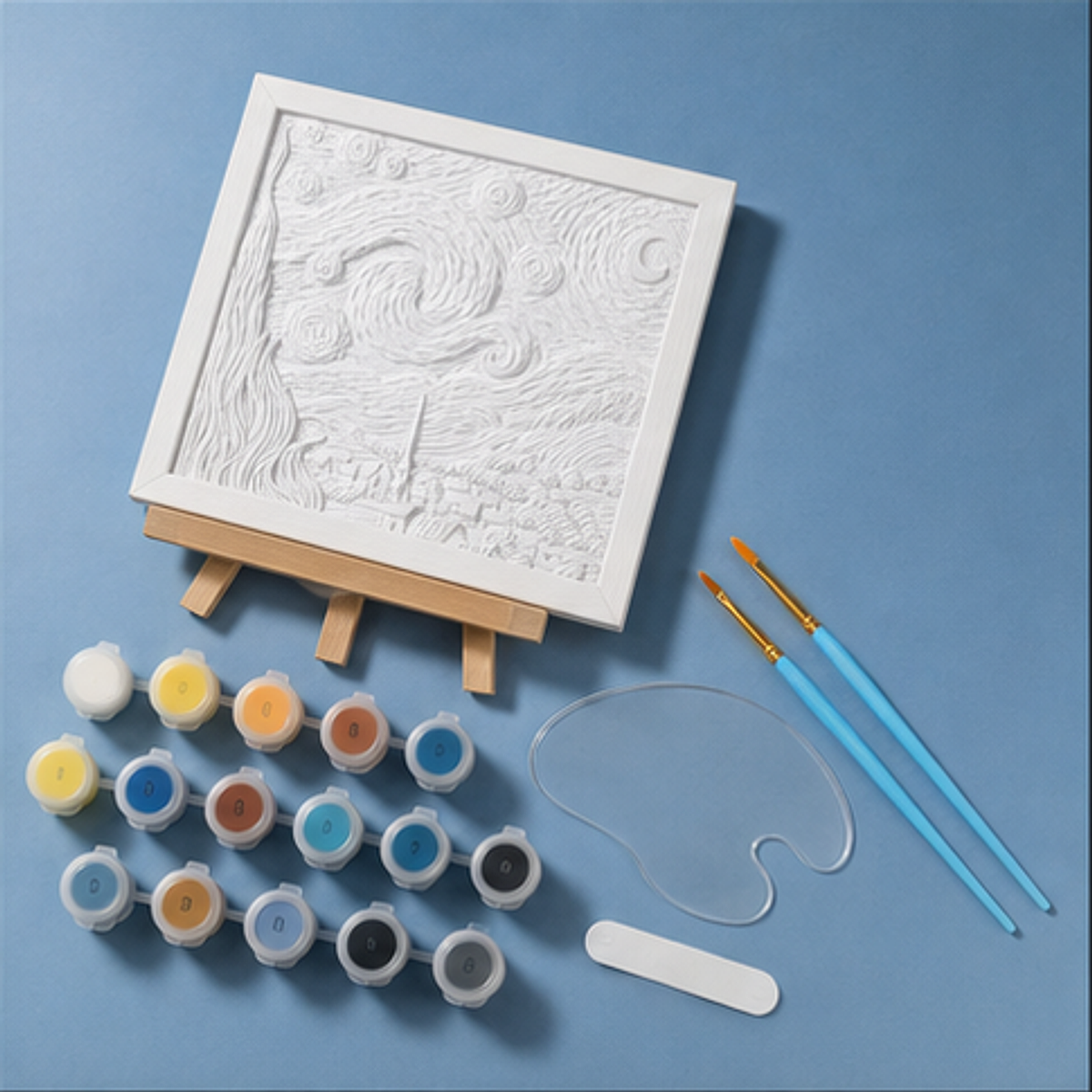 Relife 3D Painting Kit-The Starry Night DIY kit contents