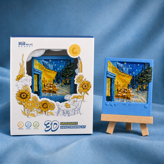 Relife Coffee Shop Painted finished magnet kit with updated Relife packaging and easel