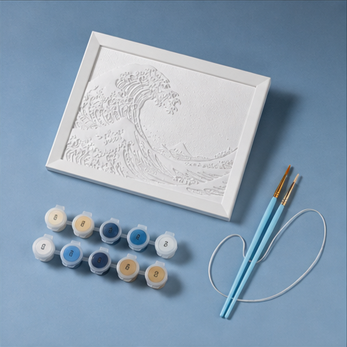 Relife DIY 3D Painting Kit-Kanagawa DIY kit contents