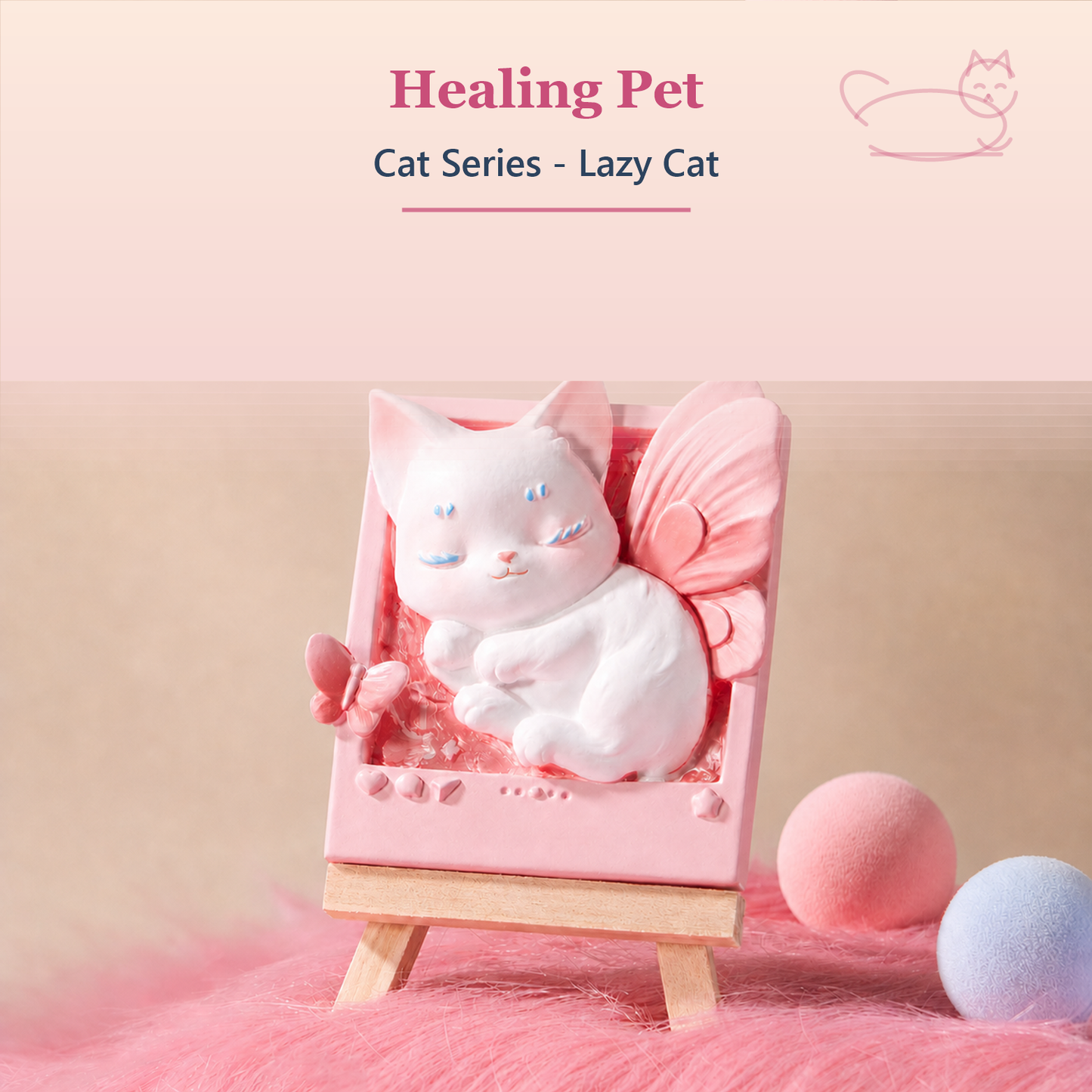 Relife Healing Pet Cat Series - Lazy Cat