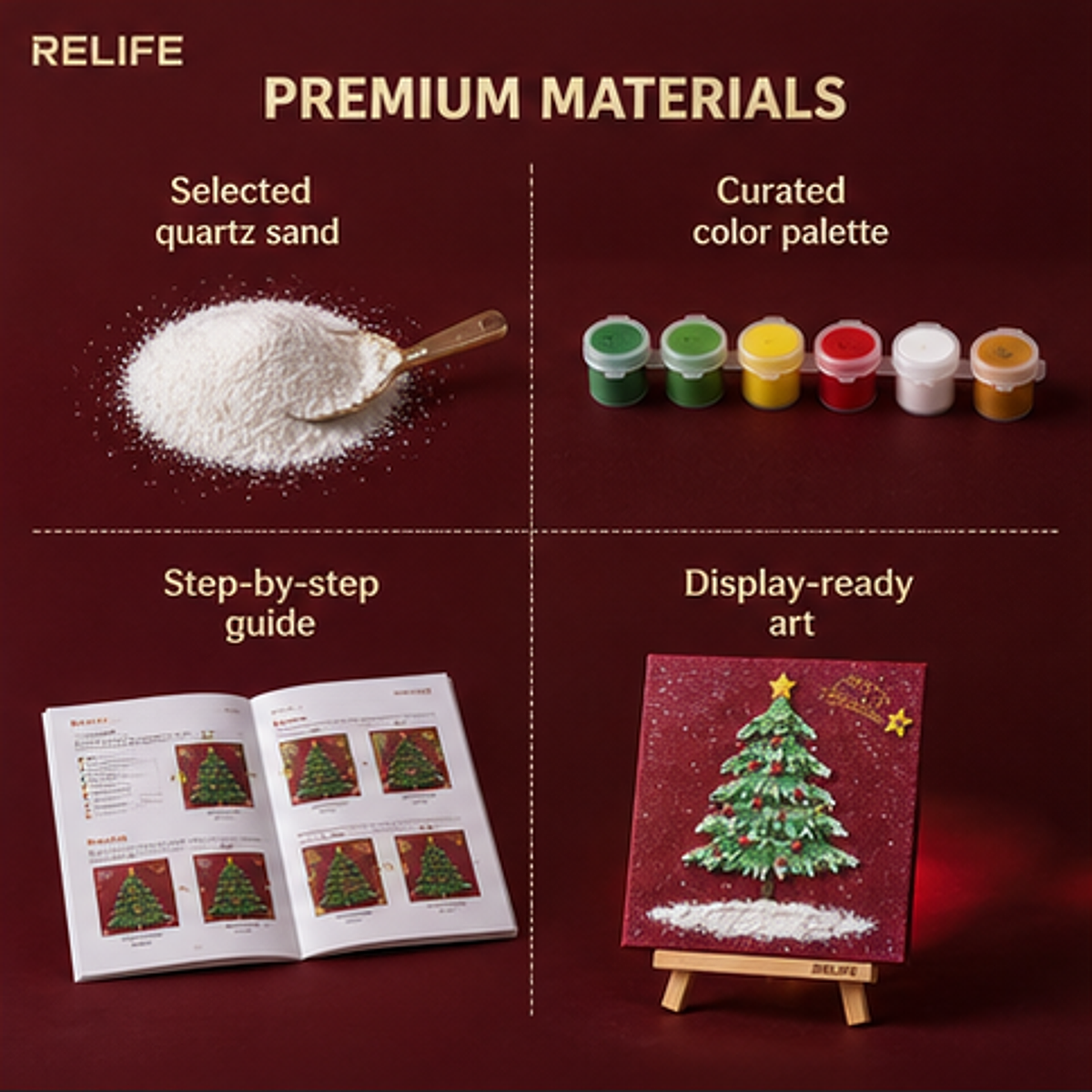 Quartz and Sand on Table - Sparkle Christmas Green - product image 5