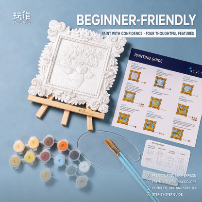 Relife Sunflower medium 3D relief painting kit - English product image 4 of 5