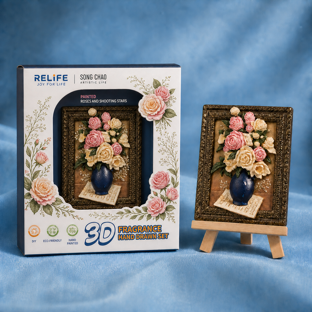 Monet Roses and Shooting Stars - Painted